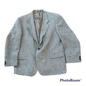 VTG ORVIS Harris Tweed Wool Sport Coat Blazer Jacket Mens 46 R USA Tailored
